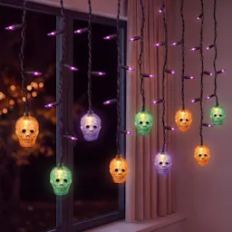 Halloween Skull Curtain Lights