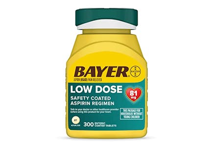 2 Bayer Aspirin Bottles