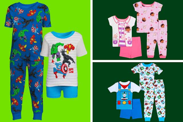 $7 Toddler 4-Piece Pajama Sets at Walmart: Disney, Marvel, and More card image