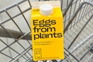 just egg plant based eggs in a shopping cart