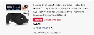 eye mask Amazon receipt