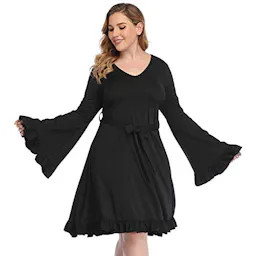 Women's Plus Size Bell Sleeve Dress