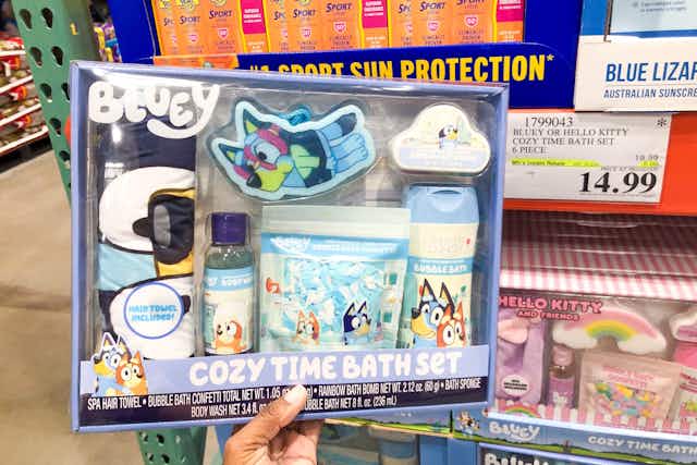 Bluey or Hello Kitty 6-Piece Bath Set, Only $14.99 at Costco (Reg. $19.99) card image