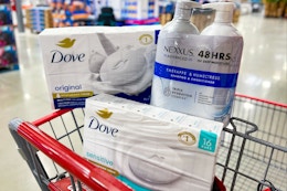 Save $3.50 on Dove Bar Soap and $6 on Nexxus Hair Care at Costco card image