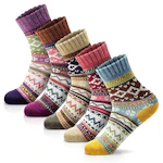 Women's Wool Blend Crew Socks 5-Pack