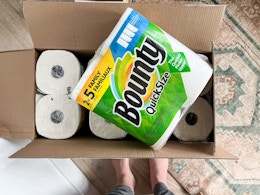 32 Rolls of Bounty Quick Size Paper Towels, Only $50.93 after Amazon Credit card image