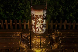 a turtle lantern outdoors