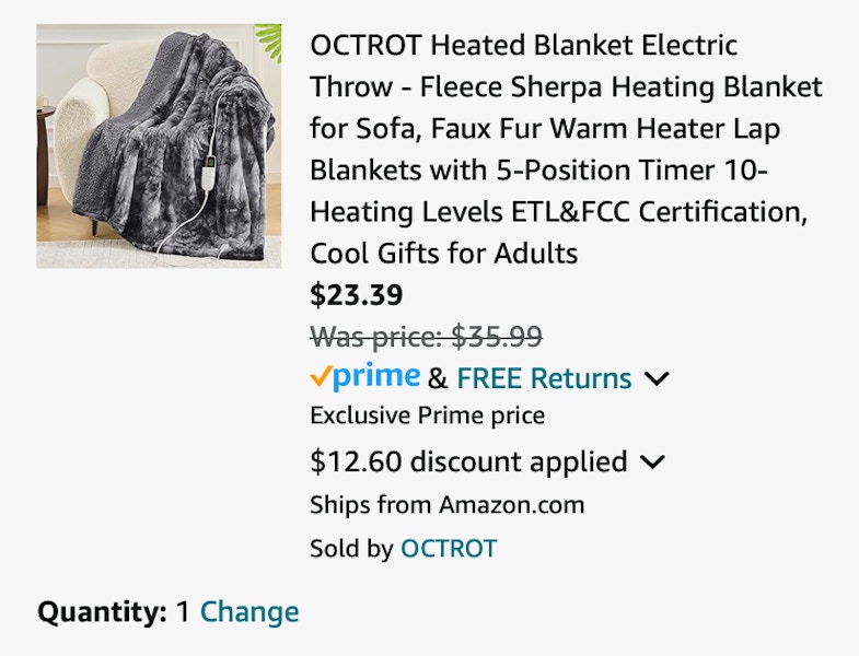 Amazon Heated Electric Blanket 2024 2