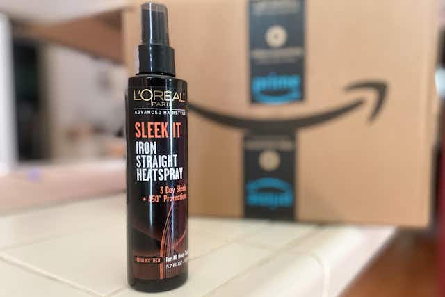 L'Oreal Paris Sleek It Iron Straight Heat Spray, as Low as $3.82 on Amazon card image
