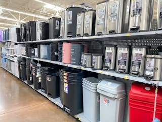Trash can area at walmart