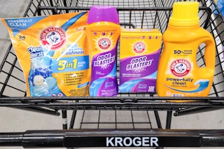 arm hammer detergent in shopping cart
