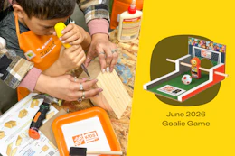 Home Depot Workshop June 2026 Goalie Game