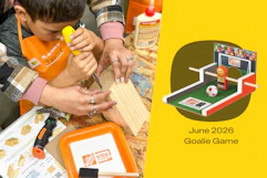 Home Depot Workshop June 2026 Goalie Game