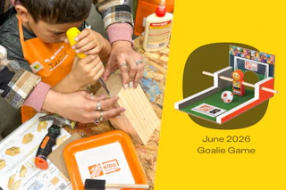 Home Depot Workshop June 2026 Goalie Game