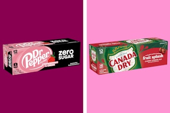 soda 12 packs on a grid