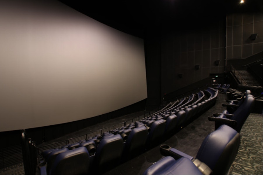 Megaplex movie theater IMAX room