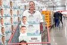 a person shopping at costco for diapers
