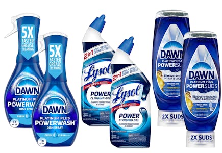 4 Dawn + 2 Lysol Products