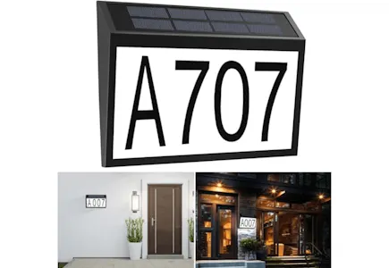 Solar House Number Light