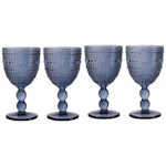 Halo Ribbed Glass Goblet Set