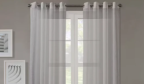 Crushed Voile Sheer Curtain Panel