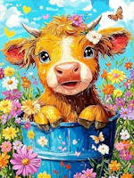 Highland Cow Paint by Numbers