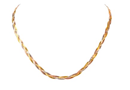 Tricolor Braided Necklace