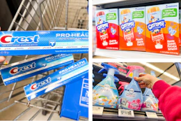 crest, febreze, and gerber side by side walmart cash 9/17/26