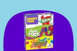 Fruit Roll-Ups, Fruit by the Foot, and Gushers Variety Pack, $3.84 on Amazon card image