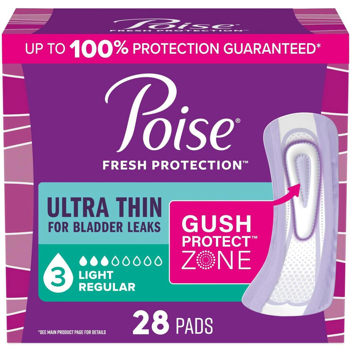 2 Poise Ultra Thin Pads Packs