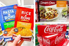 dollar general rice-a-roni, coca-cola, smart ones 3-photo collage