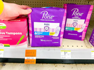 poise pads walgreens clearance
