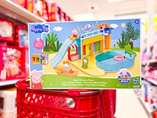 peppa pig waterpark sitting on a target cart