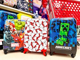 $40 Kids' Hardside Spinner Suitcases at Target (Hello Kitty, Marvel, More) card image