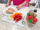 woman preparing ingredients