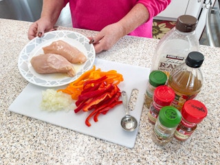 woman preparing ingredients