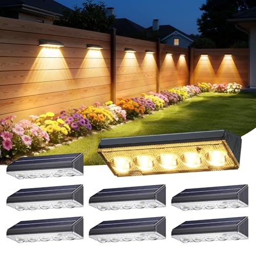 Solar Fence Lights 8-Pack