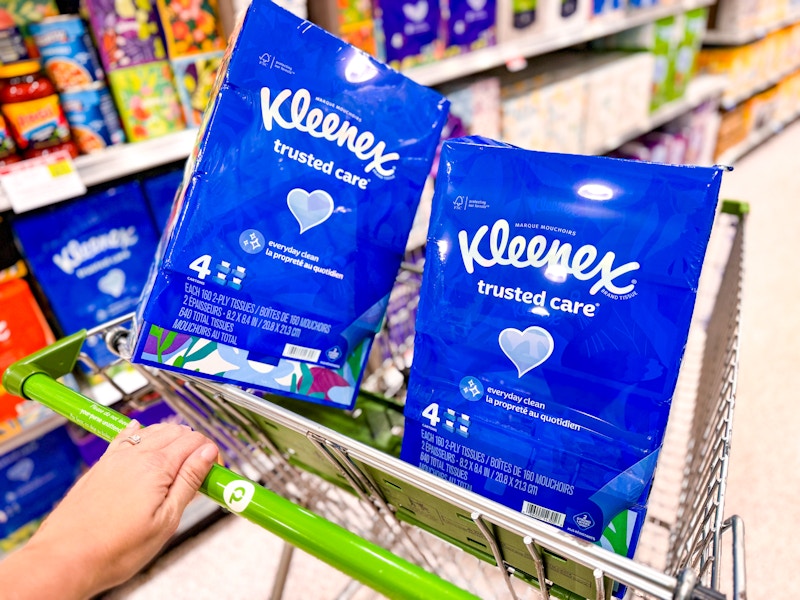 publix Kleenex Trusted Care Tissues in cart