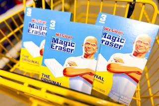 mr clean magic erasers in shopping cart