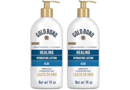 2 Gold Bond Healing Lotions