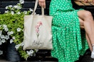 Giftsire Personalized Tote Bag with Birth Flower