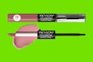 revlon lip color on a green background