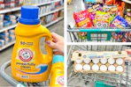 detergent candy eggs collage