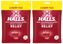 2 HALLS Cough Drop Bags