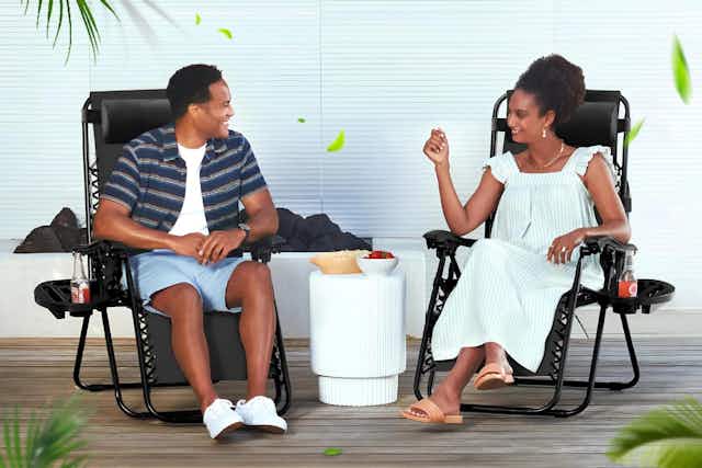 Zero Gravity Chairs 2-Pack, Only $69.99 on Amazon ($35 Each) card image