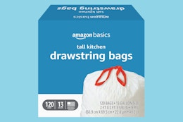 Amazon Basics 120-Count Trash Bags, as Low as $11.44  on Amazon card image