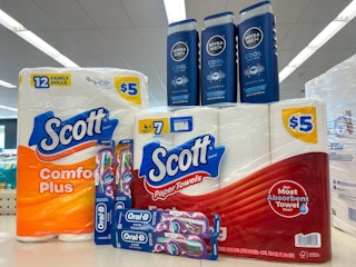 scott, nivea, and oral-b products