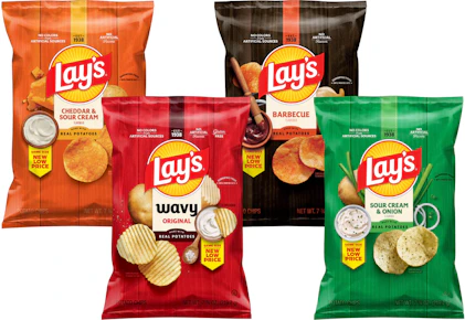 4 Lay's Chips Bags