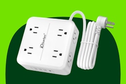 Power Strip With 8 Outlets and 4 USB Ports, Only $7.99 on Amazon card image
