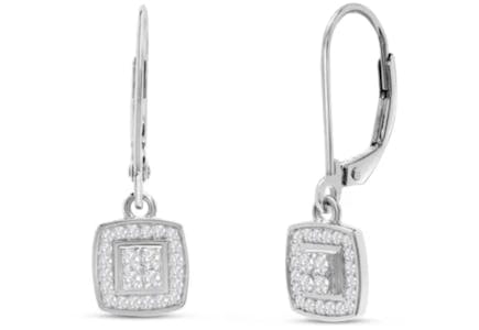 Double Halo Diamond Earrings